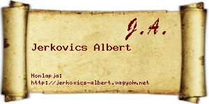 Jerkovics Albert névjegykártya